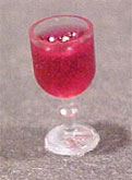 Dollhouse Miniature Glass Of Red Wine